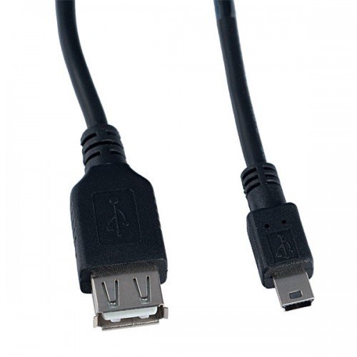 Кабель USB2.0 A розетка - MiniUSB вилка, 0.5 метра, Perfeo, (U4201), E36-12