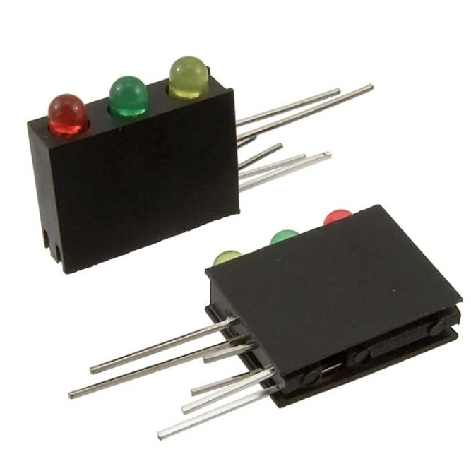 Светодиод в корусе 3mm*3 1.5-5v 4Lm YRG 15