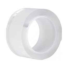 Скотч двусторонний многоразовый 30 мм 3 метра нано SmartBuy