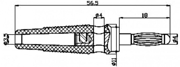 Штекер желтый, E27-20