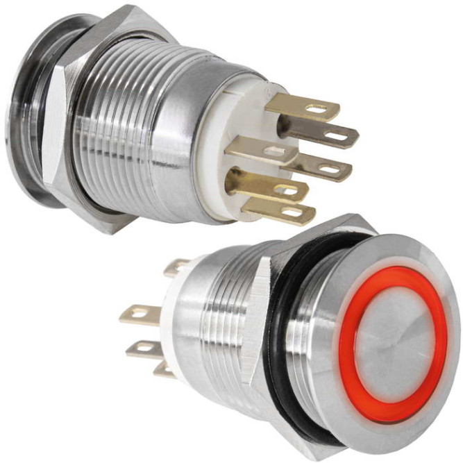 Кнопка антивандальная LAS1GQ-11E/R/N on-(off)+off-(on)