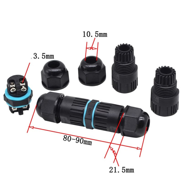 Разъем гермитичный M16-2P IP68