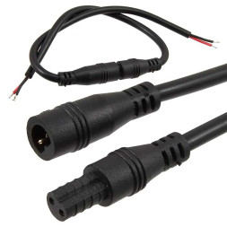 Разъем герметичный 2P F/M 22AWG*2 L150mm BLACK IP65