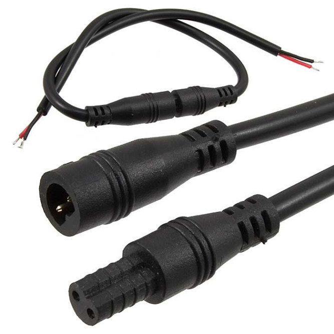 Разъем герметичный 2P F/M 22AWG*2 L150mm BLACK IP65