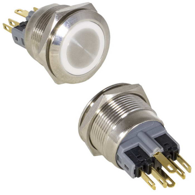 Кнопка антивандальная GQ22-11E/W/N on-(off)+off-(on)