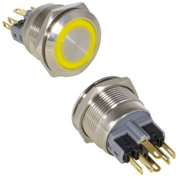 Кнопка антивандальная GQ22-11E/Y/N on-(off)+off-(on)