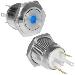 Кнопка антивандальная GQ16F-10D/JL/B/N off-(on)