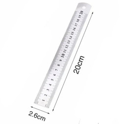 Линейка металлическая 20 см