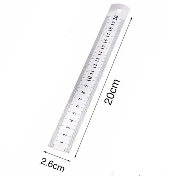 Линейка металлическая 20 см