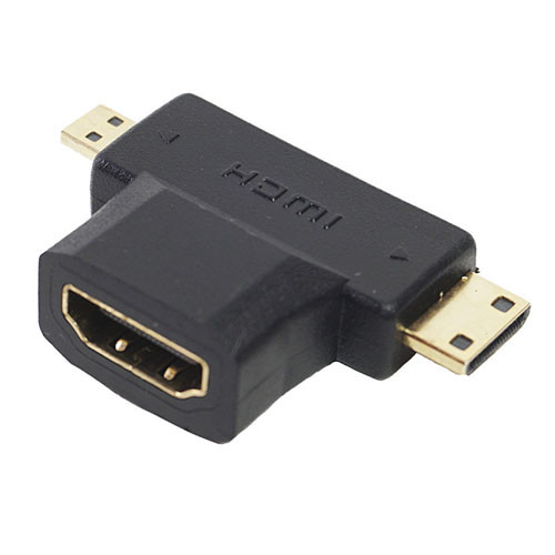 Переходник HDMI(F)/micro(M)+mini HDMI(M), E2-36