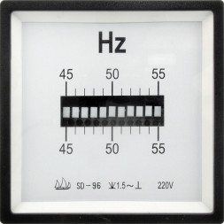 Щитовой прибор ЧМ 45-55Гц 220В reed (96х96)