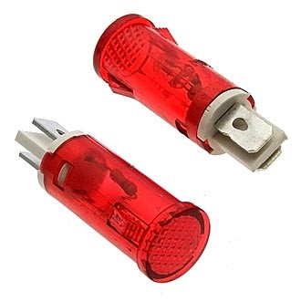 Неоновая лампа в корпусе MDX-14 red 220V, K239-2