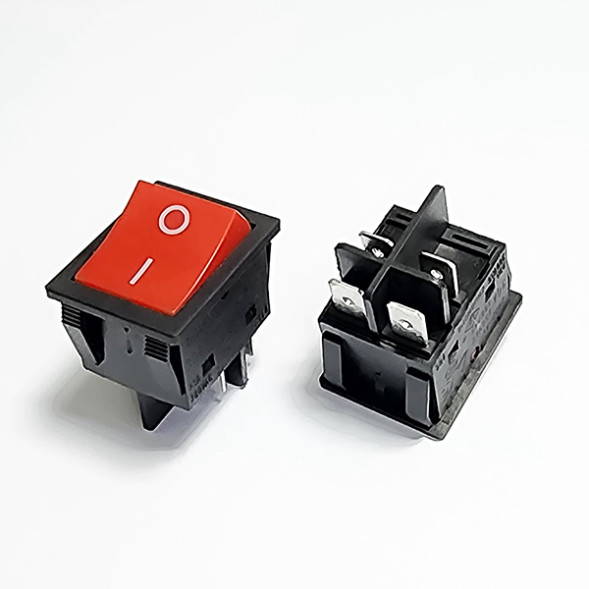 Выключатель KCD4 30A 250VAC ON-OFF, красный без подсветки