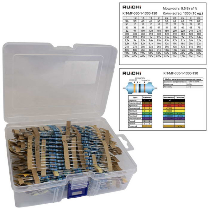 Резистор KIT-MF-050-1-1300-130