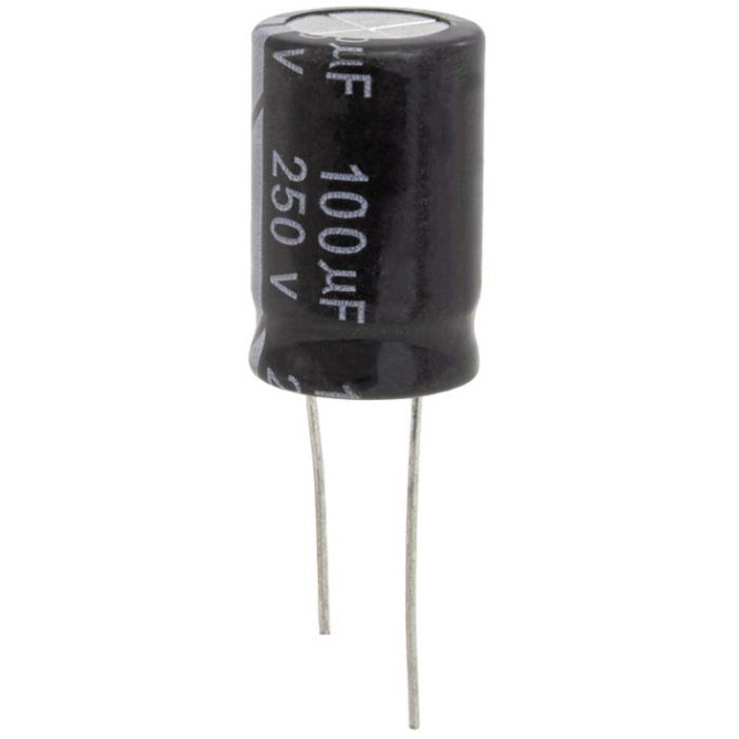 Конденсатор 100 UF 250 V 105C 16*25 (JWCO)