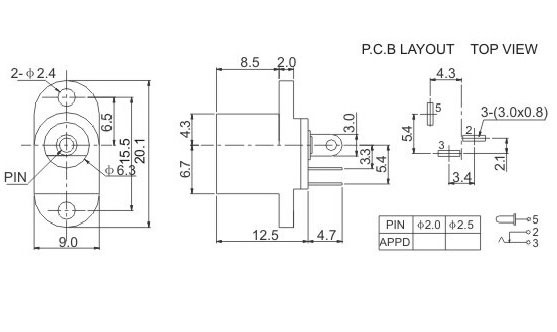 Гнездо DC-017 2.4mm