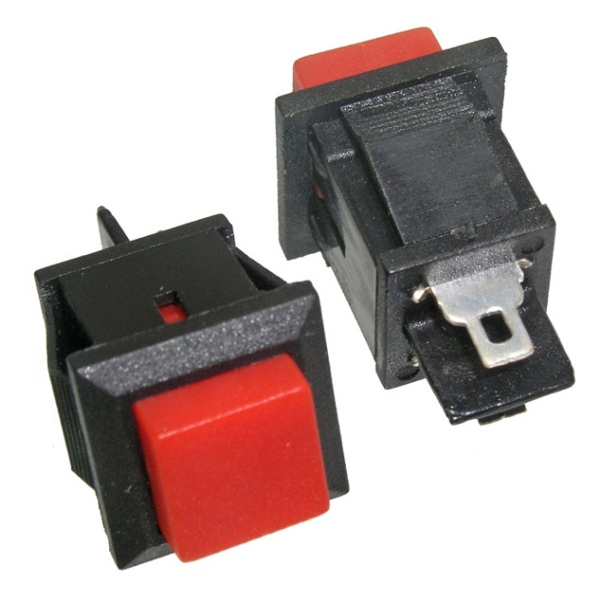 Кнопочный переключатель PBS-15C on-(off) красный