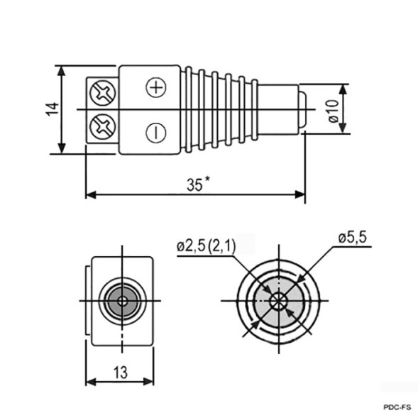 Разъем PDC-FS 5.5x2.1mm