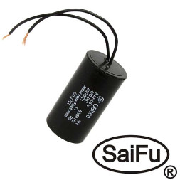 Конденсатор CBB60 8uF 450V WIRE (SAIFU)