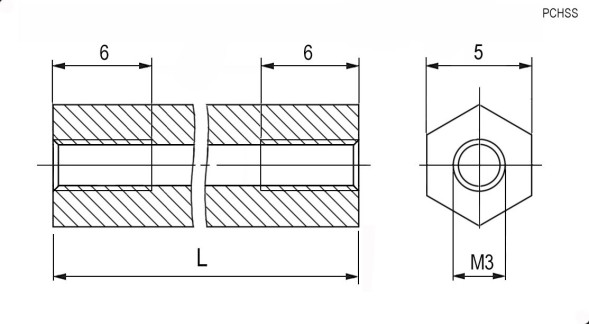 Стойка для платы PCHSS-12