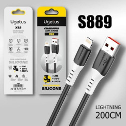 Кабель USB X82 Lightning силиконовый 2000mm (Black)