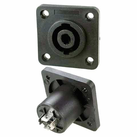 Разъем SPEACON &quot;гн&quot; пластик на корпус (40мм х 40мм)