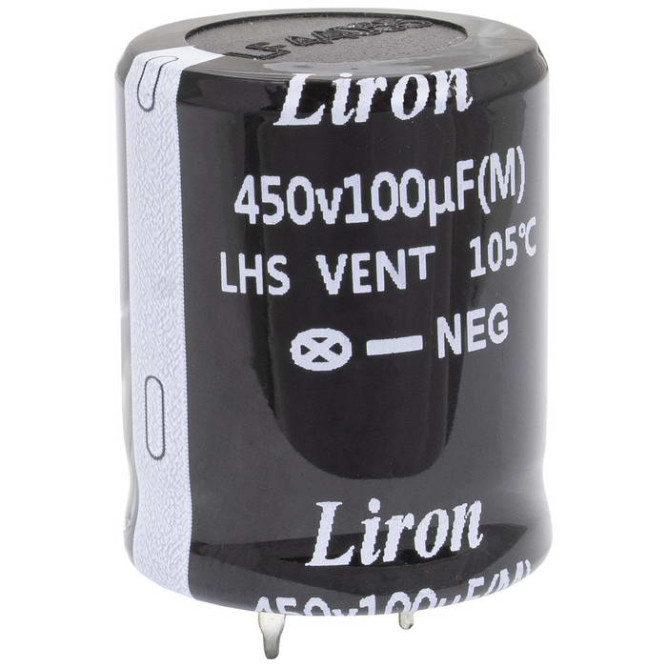 Конденсатор 100 UF 450V 105*C 25*30 Liron
