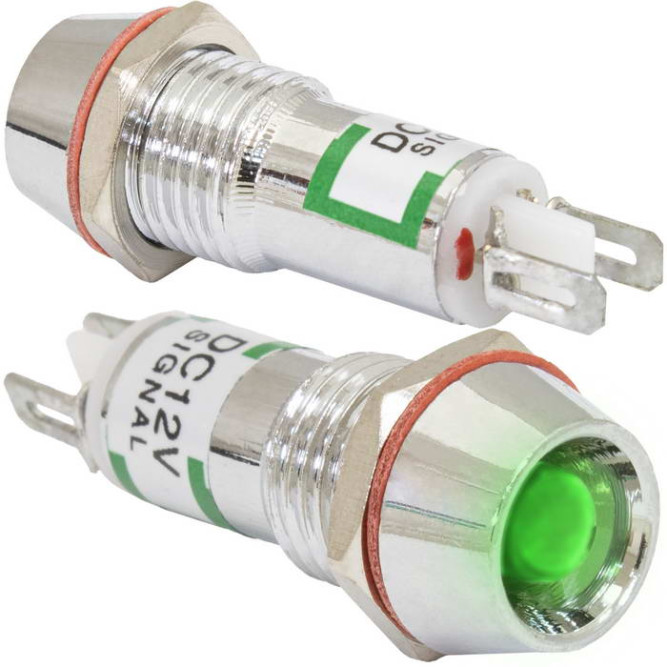 Светодиод в корусе L-616-G 12v (10mm)