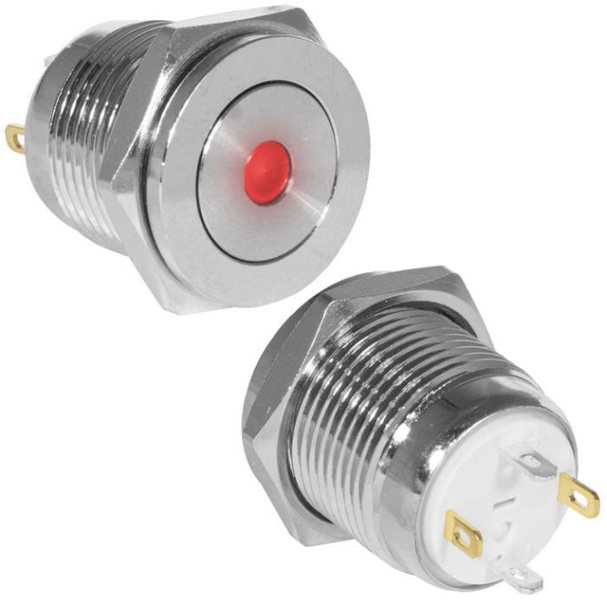 Кнопка антивандальная GQ16PF-10D/J/R/N off-(on)