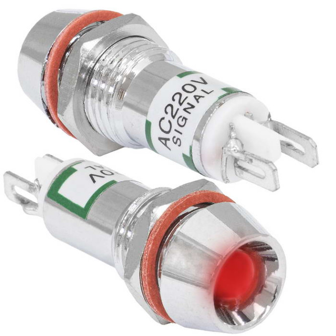 Светодиод в корусе L-616-R 220v (10mm)