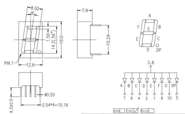 Индикатор KEM-5161BG зеленый, OA