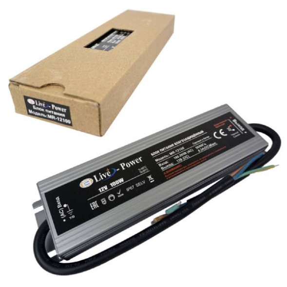 ИПН MR-12100 12V 100W IP67, Live-Pover