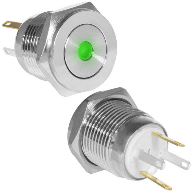 Кнопка антивандальная GQ16PF-10D/JL/G/N off-(on)