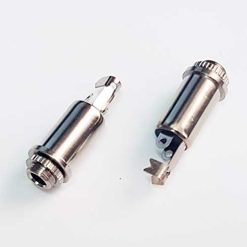 Разъем аудио 3.5мм &quot;гн&quot; моно металл на корпус с гайкой (1-090)