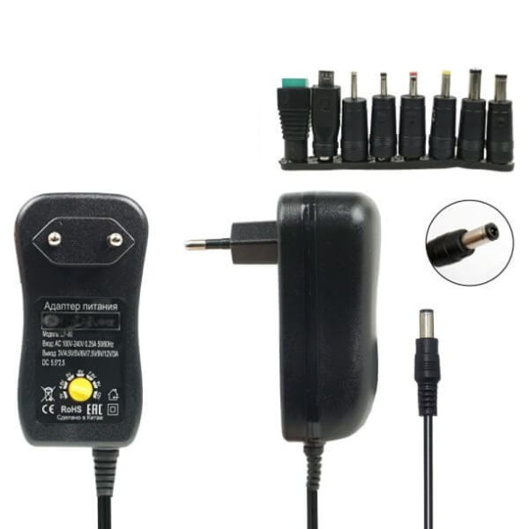 Блок питания универсальный OG-69 (LP80) 3V-12V/3A + 8 насадок