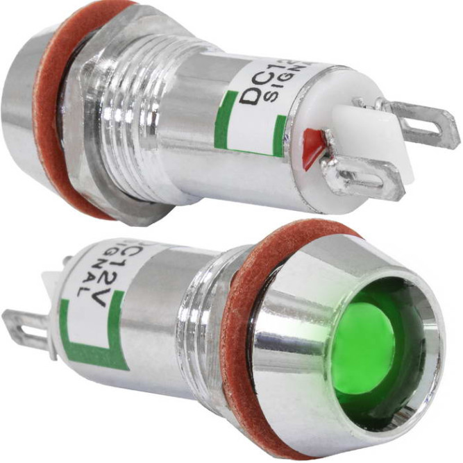 Светодиод в корусе L-617-G 12v (12mm)