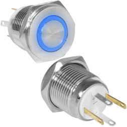 Кнопка антивандальная GQ16PF-10E/JL/B/N off-(on)