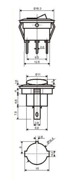 Выключатель KCD5-102-2 ON-ON
