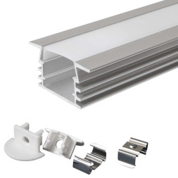 Профиль для светодиодной ленты врезной алюминиевый 605-2, 2м