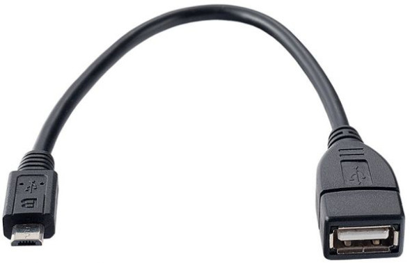 Кабель USB2.0 A розетка - MicroUSB вилка (OTG), 0.2 метра, Perfeo, (U4202)