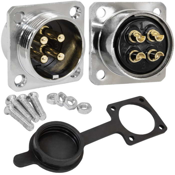 Разъем GX25M-4H