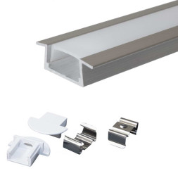 Профиль для светодиодной ленты врезной алюминиевый 618-2, 2м