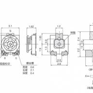 Резистор подстроечный 3x3mm EVM3E 1 кОм, K240-13 - Резистор подстроечный 3x3mm EVM3E 1 кОм, K240-13