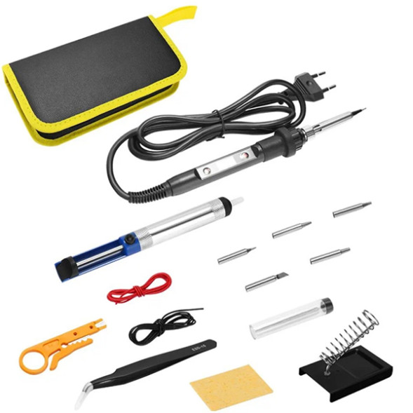 Набор для пайки. Цифровой паяльник 80Вт, 15 предметов