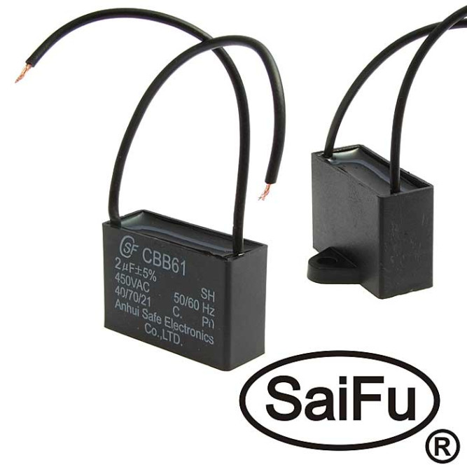 Конденсатор CBB61 2uF 450V (SAIFU)