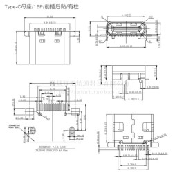 Гнездо USB 3.1 Type-C 16pin