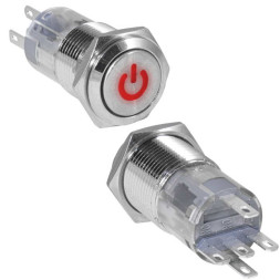 Кнопка антивандальная LAS2GQF-11ZDT/R/N on-on