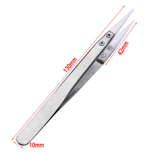 Пинцет с керамическими прямыми губками