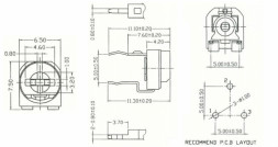 Резистор подстроечный RM065-V1 1 МОм