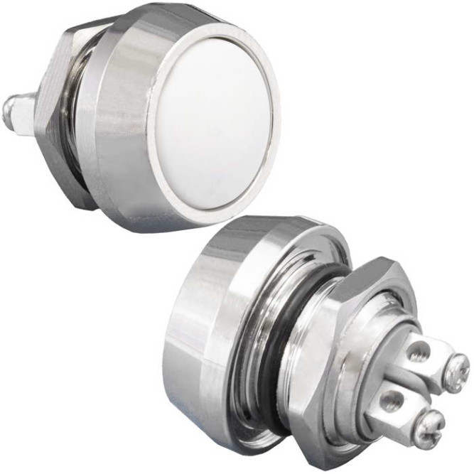 Кнопка антивандальная GQ12B-10/W/N off-(on)